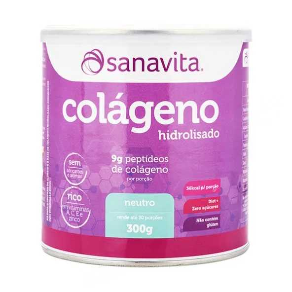 Colageno Neutro Lata 300G Sanavita