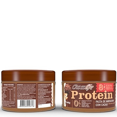 Pasta de Amendoim Protein Com Cacau 300g - Chocolife
