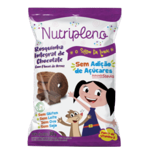 Rosquinha Integral de Chocolate Show da Luna - 30g - Nutripleno