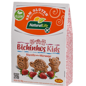 Biscoito Bichinhos Sabor Morango – 80g – Natural Life