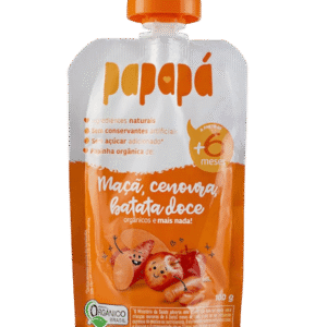 Papinha Orgânica De Maçã, Cenoura E Batata-Doce - 100g - Papapá